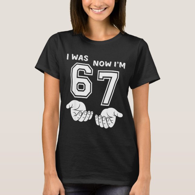 Six Seven Meme 7 Year Old Birthday Shirt Was 6 Now (Vorderseite)