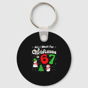 Six Seven Meme Alles, was ich zu Weihnachten will, Schlüsselanhänger
