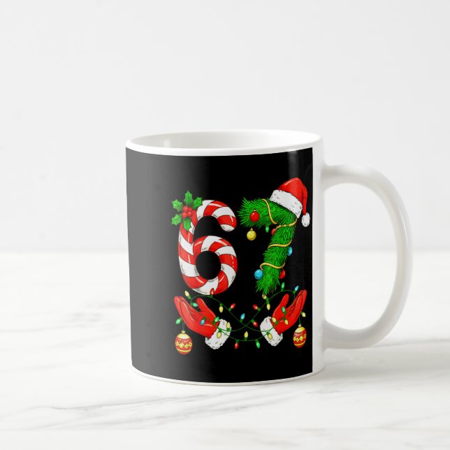 Six Seven Meme Christmas 67 Santa Funny Christmas  Kaffeetasse (Rechts)