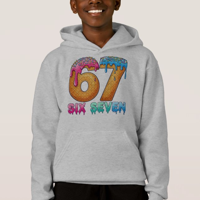 Six Seven Meme Drippy Donut Ice Cream Hoodie (Vorderseite)