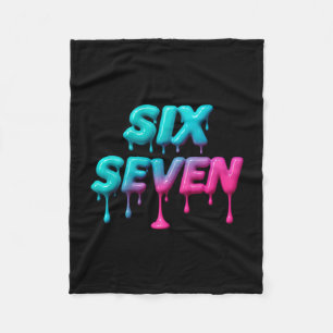 Six Seven Meme für Gen-Alpha-Kinder und Erwachsene Fleecedecke
