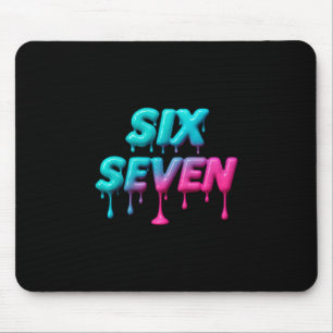 Six Seven Meme für Gen Alpha Kinder und Erwachsene Mousepad