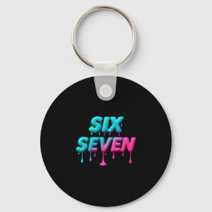Six Seven Meme für Gen-Alpha-Kinder und Erwachsene Schlüsselanhänger