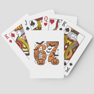 Six Seven Meme Halloween 67 Mason Spooky Spielkarten