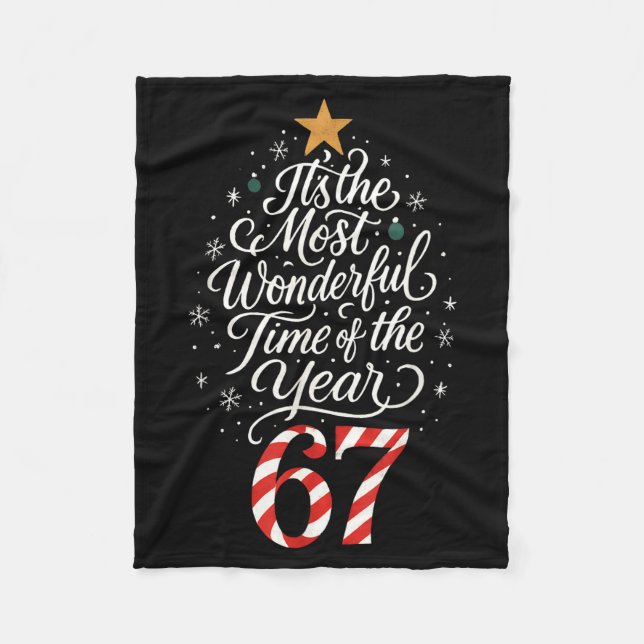 Six Seven Meme Its The Most Wonderful Time 67 Chri Fleecedecke (Vorderseite)