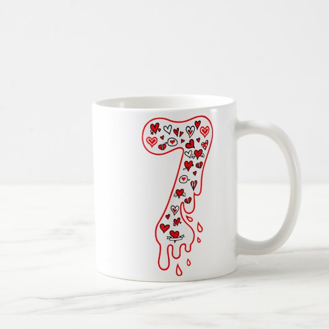 Six Seven Meme Nummer 7 Paare Matching Valentinsta Kaffeetasse (Rechts)