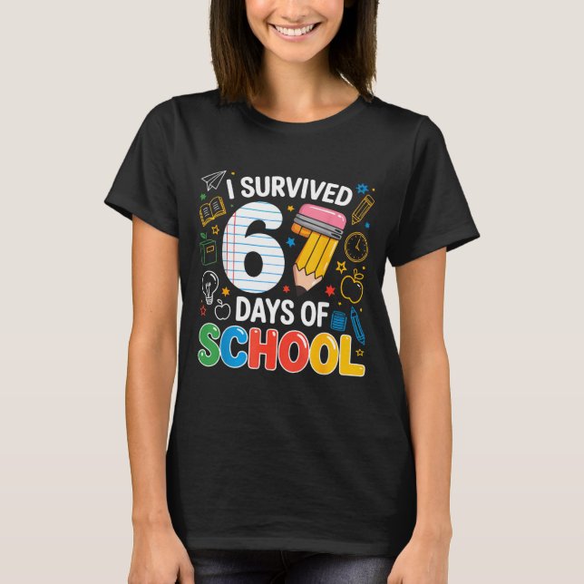 Six Seven Meme Survived 67 Days Of School Student  T-Shirt (Vorderseite)