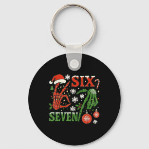 Six Seven Meme Weihnachten 6-7 Weihnachten Skelett Schlüsselanhänger