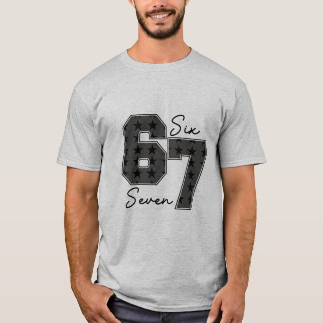 Six Seven Pop Culture Vibe Graphic T-Shirt (Vorderseite)