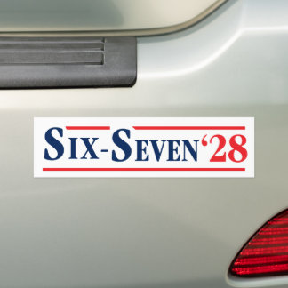 Six Seven President 67 Vote Six-Seven 2028 Funny Autoaufkleber