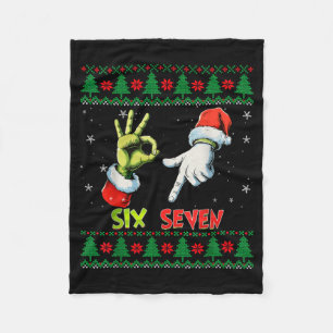 Six Seven Skeleton Meme Weihnachten Hässlicher Pul Fleecedecke