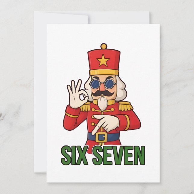 Six Seven Snowman Christmas Nutcracker 6 7 Xmas  Save The Date (Vorderseite)