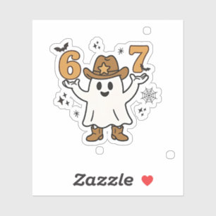 Six Seven Spooky Halloween Sport 67 Mason Meme Aufkleber