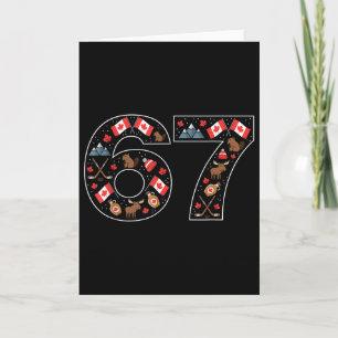 Six Seven Trending 67 Frohe Weihnachten Kanada  Karte