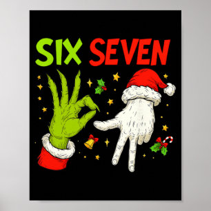 Six Seven Weihnachten Lustig 6 7 Meme Xmas Poster