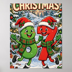 Six Seven Weihnachten — Lustige Santa Zahlen 6 7 Poster