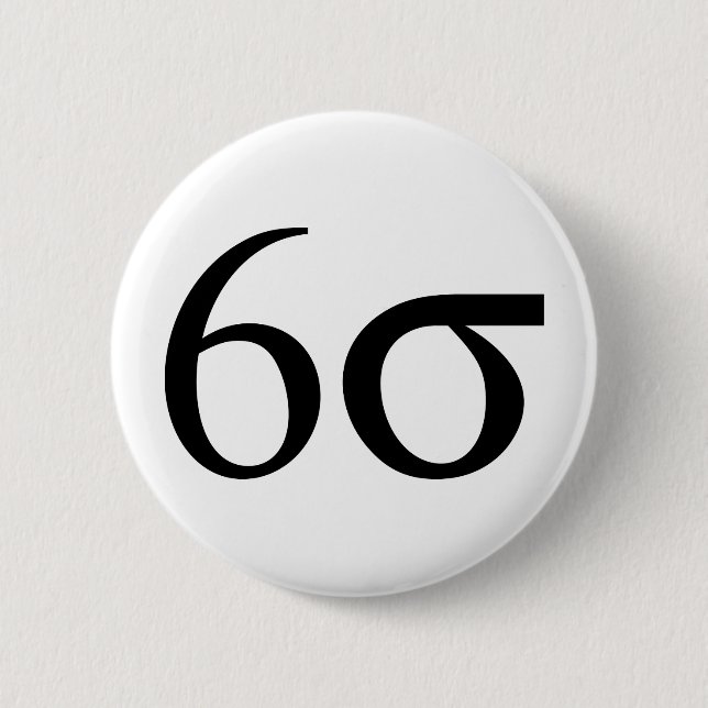 Six Sigma (Lean Six Sigma) Button (Vorderseite)