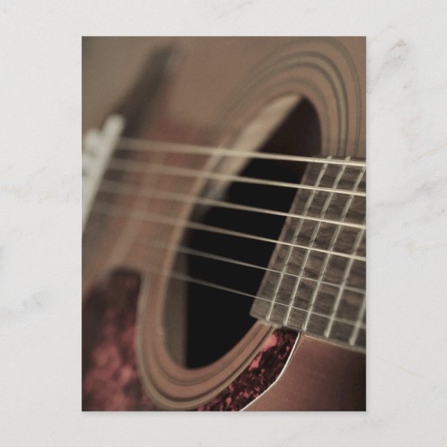 Six String Acoustic Guitar Postkarte (Vorderseite)
