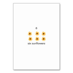 Six tournesols, cartes à éclair personnalisées