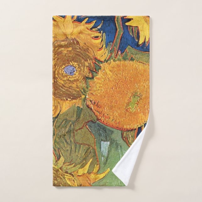 Six tournesols Vincent Van Gogh (Serviette à main)