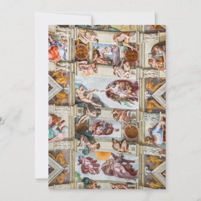 Sixine Chapel Michelangelo - Vatikan, Rom, Italien Einladung (Vorderseite)