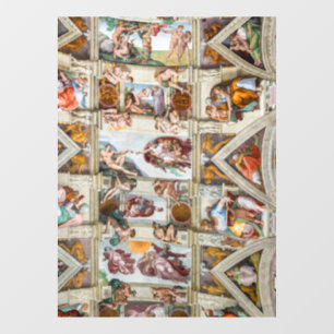 Sixine Chapel Michelangelo - Vatikan, Rom, Italien Fensteraufkleber
