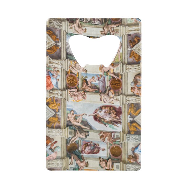 Sixine Chapel Michelangelo - Vatikan, Rom, Italien Geldbeutel Flaschenöffner (Vorderseite)