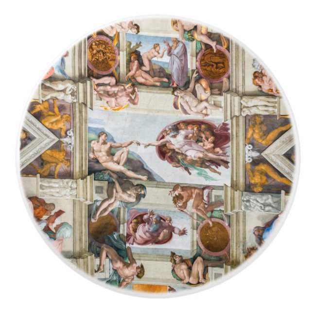 Sixine Chapel Michelangelo - Vatikan, Rom, Italien Keramikknauf (Vorderseite)