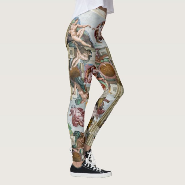 Sixine Chapel Michelangelo - Vatikan, Rom, Italien Leggings (Rechts)