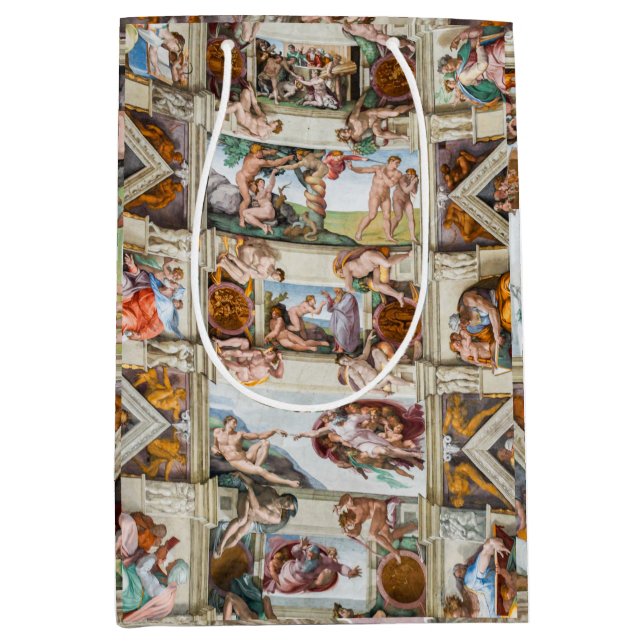 Sixine Chapel Michelangelo - Vatikan, Rom, Italien Mittlere Geschenktüte (Vorderseite)