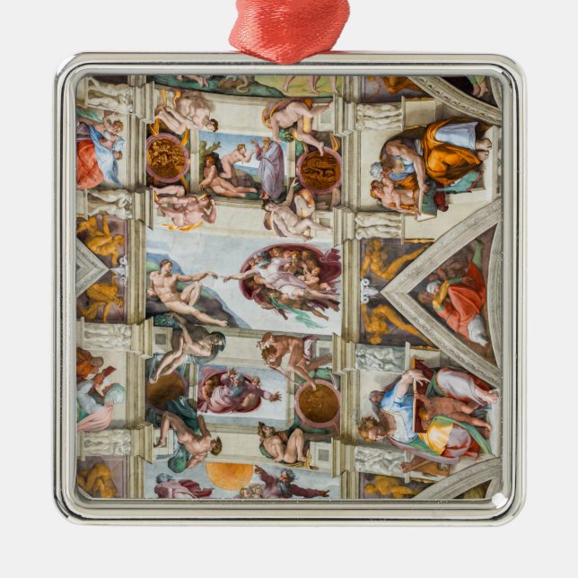 Sixine Chapel Michelangelo - Vatikan, Rom, Italien Ornament Aus Metall (Vorne)