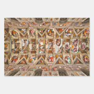 Sixine Kapelldecke von Michelangelo Geschenkpapier Set