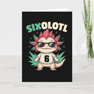 Sixolotl – Lustiger Axolotl Halloween Nummer 6 Kos Karte
