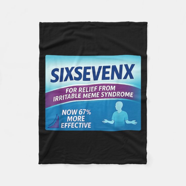 Sixsevenx Relief From Meme Numbers Parody Teacher  Fleecedecke (Vorderseite)