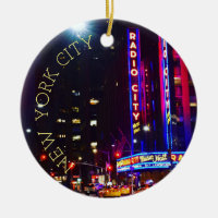 Sixth Avenue New York City Neon Lights Night NYC