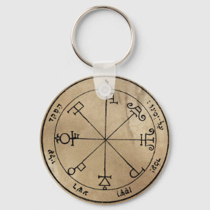 Sixth Pentacle of Saturn Keychain Schlüsselanhänger