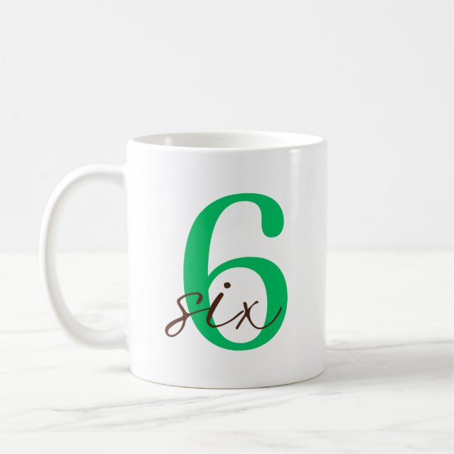 Sixth Year with Personalization Kaffeetasse (Links)