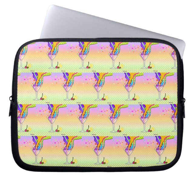 SIXTIES POP ART STYLE MARTINI LAPTOPSCHUTZHÜLLE (Vorderseite)