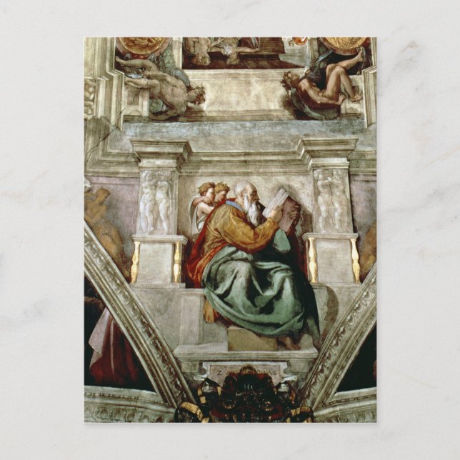 Sixtinische Kapelldecke, 1508-12 Postkarte (Vorderseite)