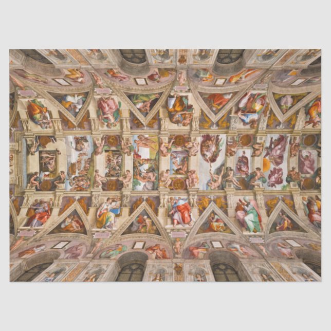 Sixtinische Kapelldecke, 1512 von Michelangelo Seidenpapier (Vorderseite)