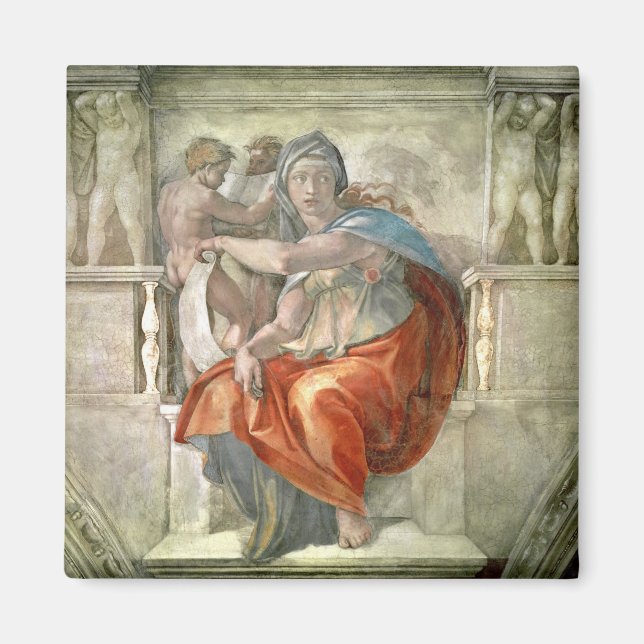 Sixtinische Kapelldecke: Delphisches Sibyl Magnet (Vorne)