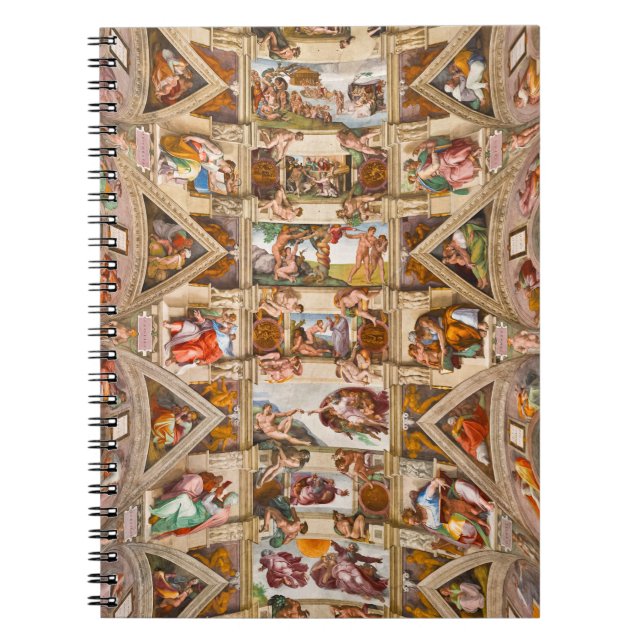 Sixtinische Kapelldecke von Michelangelo Buonarrot Notizblock (Vorderseite)