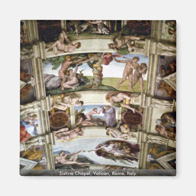 Sixtinische Kapelle, Vatikan, Rom, Italien Magnet (Vorne)