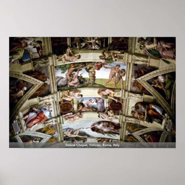 Sixtinische Kapelle, Vatikan, Rom, Italien Poster (Vorne)