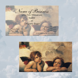 Sixtinische Madonna Engel von Raphael Raffaello Visitenkarte