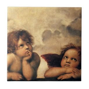 Sixtinische Madonna Engel von Raphael Sanzio Fliese