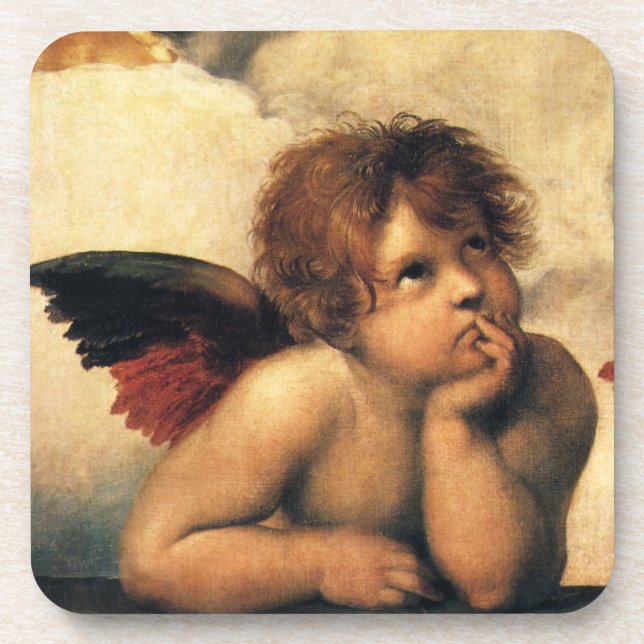 Sixtinische Madonna Engel von Raphael Sanzio Untersetzer (Vorderseite)