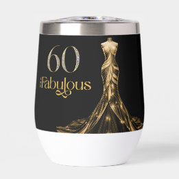 Sixty and Fabulous Gold Dress Black 60th Birthday