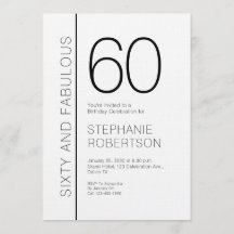 Sixty and Fabulous Modern 60th Birthday Party