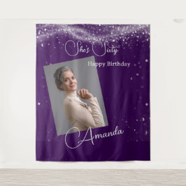 Sixty Birthday photo Wandteppich